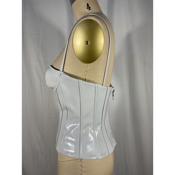 Laquan Smith Patent Leather Bustier Top - Size M - Picture 4 of 7